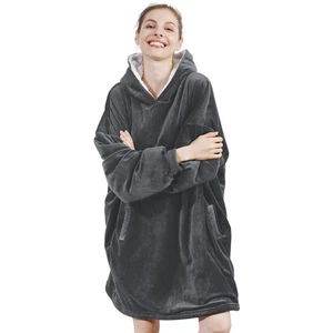 Blanket Sweatshirt,Oversized Sherpa Hooded Blanket Hoodie,Fleecehug Hoodie We... - Picture 1 of 8