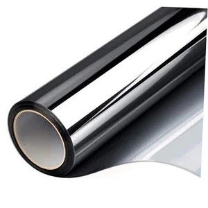 One Way Privacy Film, Window Tint for Home, 17.5 Inch x 7.8 Feet Black Silver - Picture 1 of 7