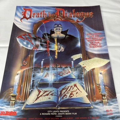 DIALOGUE 死亡 1988 年恐怖电影 VHS 广告 SLICK — 第 1/3 张图片