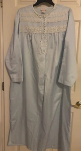 Nachthemd, Barbizon, Polyester/Baumwolle, blau, lang, Satin, Large - Bild 1 von 5