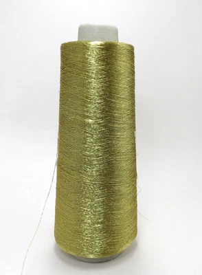 Kreinik Metallic Thread Japan ? Gold Cone 168grs 1 ply Gimp No Label - Image 1 of 3