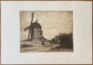 Friedrich Schaper, Mühle, Radierung aus dem Nachlass, mit Nachlassstempel - Bild 1 von 4