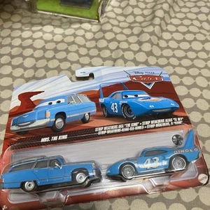 Disney Pixar Cars Mrs. The King and Strip Weathers AKA "The King" 2 Pack Diecast - Picture 1 of 10