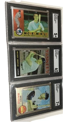 1996 TOPPS FINEST REPRINT SGC GRADED LOT #10 14 18 1960 1964 1968 MICKEY MANTLE - Image 1 of 4