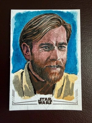 2024 Topps Star Wars Galaxy Jedi Master Obi-Wan Kenobi Silver Sketch Card 1/1 - Image 1 of 2