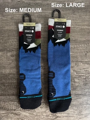Calcetines Stance Freshtek Performance Lana Ligera Crew Cobalto MEDIANOS o GRANDES 1 Par Foto 1 de 4
