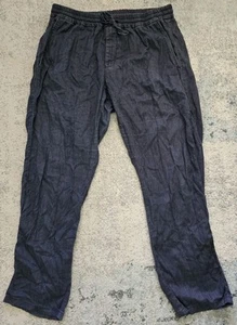 Corneliani Linen/Cotton Navy Blue Trousers Size 58 (IT) 40 (UK) - Picture 1 of 7