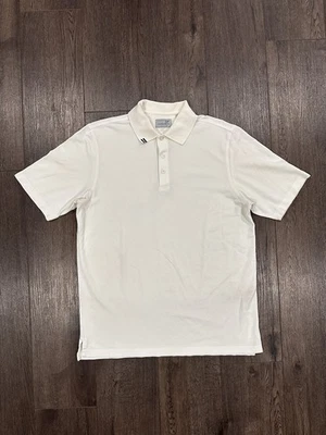 Мужская белая рубашка-поло для гольфа Ashworth размер средний короткий рукав 100% хлопок - Изображение 1 из 4