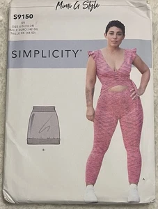 Simplicity 9150 Misses' Knit Jumpsuit/Wrap & Mini Skirt (16-24) NEW UNCUT - Picture 1 of 2