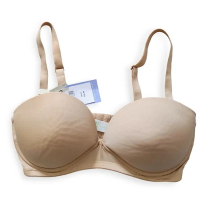 Motherhood Maternity 4 Ways Convertible Strapless Underwire Bra Light Tan Sz 36D - Image 1 of 4