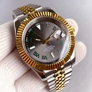 39MM Tandorio Gray dial Sapphire Glass Japan NH35A Automatic Mens Wrist Watch - Picture 1 of 14