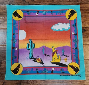 Bandana Suroeste Hav A Hank EE. UU. Coyote Cactus Hecho a Mano con Pride America Hanky - Imagen 1 de 4