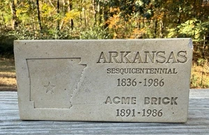 Vintage 1986 Acme Brick Paperweight Arkansas  Sesquicentennial 1836-1986 - Picture 1 of 5