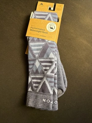 Calcetines de snowboard de peso medio Burton Performance: JARRÓN PIZARRA OSCURA: NUEVOS CON ETIQUETAS: TALLA L Foto 1 de 4