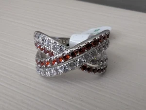 Bomb party size 8. Jan 2025. RBP8590. Let's get away. Garnet CZ On Rhodium  - Picture 1 of 3