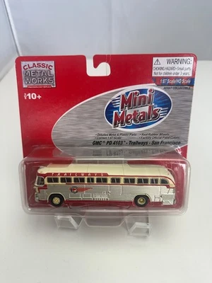 HO Trailways SAN FRAN GMC PD 4103 Bus 32110 Mini Metals Diecast Scale Model NOS - Image 1 of 2