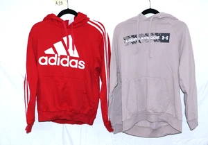 2 Hoodies Pull Over Konvolut - Adidas und Under Armour Gr. M / Medium - Bild 1 von 17