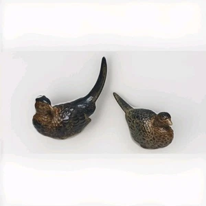 Vintage Paar Fasanen Figuren Keramik glasiert OMC Otagiri Japan Midcentury Vogel - Bild 1 von 10