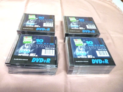40 Stück--Platinum DVD-Rohlinge DVD+R ( neu noch in Folie verpackt ) - Bild 1 von 4