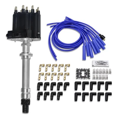 Distribuidor de encendido y cable de bujía azul para camioneta Chevy C/K 1987-1995 DST1830 Foto 1 de 4