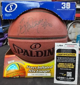 Tim Hardaway Miami Heat Hand Signed Auto Spalding Basketball JSA COA AA - Picture 1 of 5