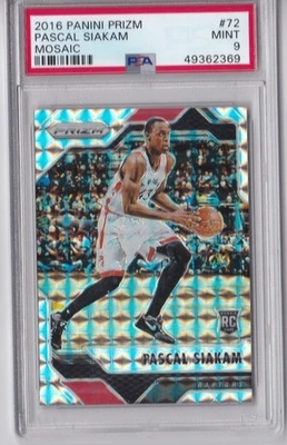 PASCAL SIAKAM MOSAIC ROOKIE PRIZM 2016-17 TORONTO RAPTORS PSA 9 - Image 1 of 2