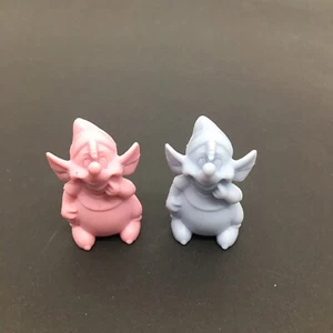 Disney Cinderella's Mouse Gus Plastic Figures( Blue & Pink) 1.5" Tall - Picture 1 of 6