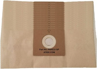 Atrix PAHC2-15P Paper Filter Bags for Turbo Red Vacuum. 15 Pack of 6 Quart Bags - Image 1 of 4