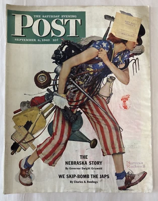 THE SATURDAY EVENING POST MAGAZINE-SEPTEMBER 4 1943-THE NEBRASKA STORY-SKIP BOMB - Image 1 of 4