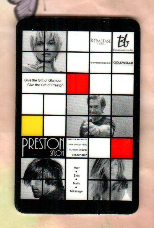 PRESTON SALON Give the Gift of Glamour ( 2004 ) Sample Gift Card ( $0 ) - Image 1 of 2