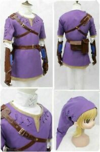The legend of zelda twilight princess purple link cosplay costume 