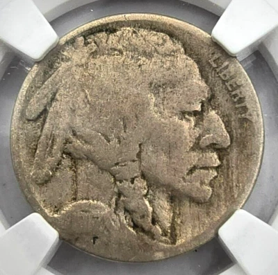 1917 P Buffalo Nickel Two Feather Variety NGC VG8 Type Holder Rare Free Ship! - Image 1 of 4