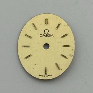 14.6mm Vintage Oval Omega Red Font Ladies Wristwatch Dial Spares Parts Swiss - Picture 1 of 7