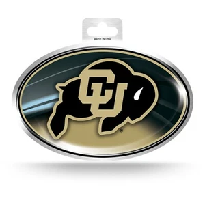 Colorado Buffaloes Metallic Oval Decal Sticker Full Color 3x5 Inches  - Picture 1 of 2