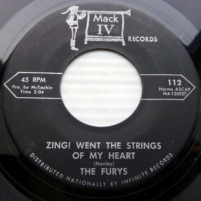 FURYS doo wop 45 Zing Went the Strings of My Heart Never More VG+ MACK IV E4004 Foto 1 de 2