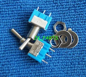 10pcs NEW Mini MTS-103 3-Pin SPDT ON-OFF-ON 6A 125VAC Toggle Switches - Picture 1 of 1