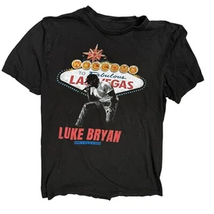 Luke Bryan Las Vegas Band TShirt Black Medium - Picture 1 of 3