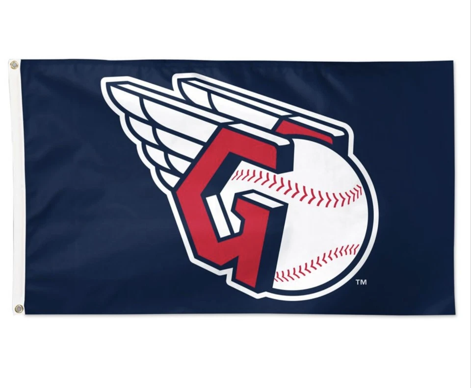 CLEVELAND GUARDIANS 3'X5' HOUSE FLAG WALL BANNER MLB LICENSED WINCRAFT - Image 1 of 2