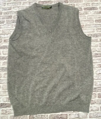 Woolovers Para Hombres XL Pullover Suéter Chaleco Gris Jaspeado 100% Lana de Cordero Cuello en V Foto 1 de 4