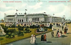 Postal Virginia Jamestown Exposiciones Edificio 1907 Cancelar - Imagen 1 de 2