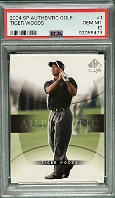 2004 SP Authentic Golf TIGER WOODS #1   2022 HOF  PERFECT  PSA 10 GEM MINT ! - Image 1 of 2