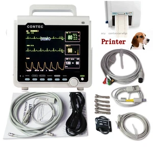 Drucker Tierarzt Patientenmonitor 6 Parameter + GRATIS NIBP + SPO2 + PR + EKG + TEMP + RESP - Bild 1 von 12