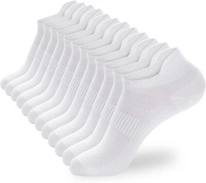 Mens Bamboo Ankle Socks with Heel Tab Low Cut Thin Athletic Performance 6 pairs - Picture 1 of 18