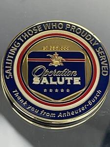 Operation Iraqi Freedom Challenge Coin Anheuser Busch Numbered Operation Salute - Picture 1 of 5