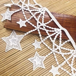 15 Yards DIY Lace Star Embroidery Edge Trim Ribbon Craft DIY Cloth Sewing Supply - Picture 1 of 12