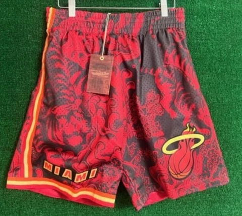 Mitchell & Ness Miami Heat Chinese New Year Lunar Swingman Basketball Short Sz M Cover