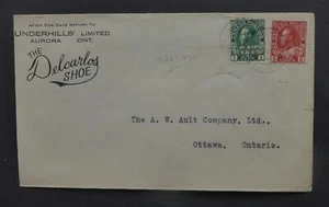 CANADA WAR TAX COVER THE DELCARLOS SHOE "MIDLAND R.P.O." CAN.SHIP$1.99 COMB.SHIP - Picture 1 of 2