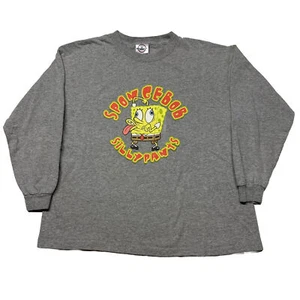 Vintage SpongeBob SquarePants T-Shirt Youth Boys Large 14-16 Long Sleeve Cartoon - Picture 1 of 8