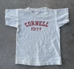 VTG 50s Champion Running Man Cornell University Ivy League College T-Shirt 8 - Picture 1 of 6