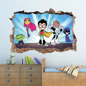 CALCOMANÍA ADHESIVA DE PARED CON AGUJERO EN TITANES ADOLESCENTES DECORACIÓN DECORACIÓN DE DORMITORIO INFANTIL - Imagen 1 de 1